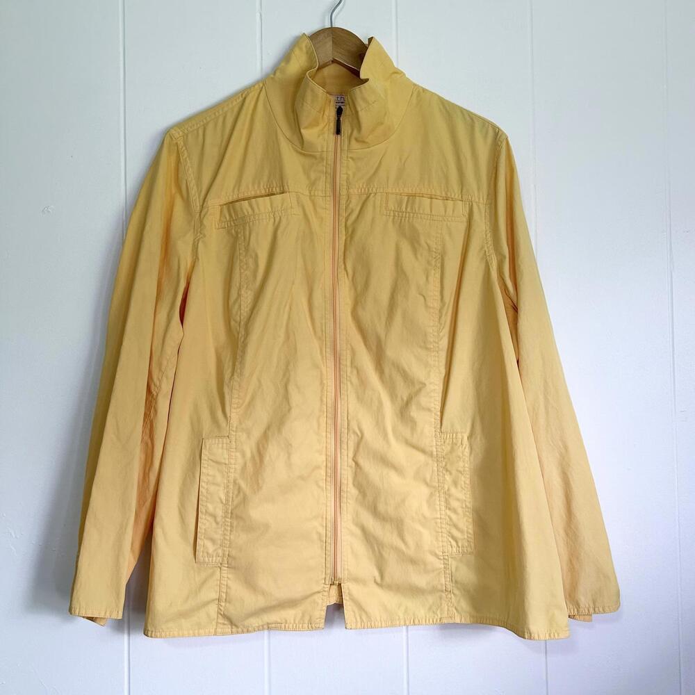 C.L.O.T.H.E.S Woman Yellow Long Sleeve Zip Up Jacket Plus Size Women's 2X
